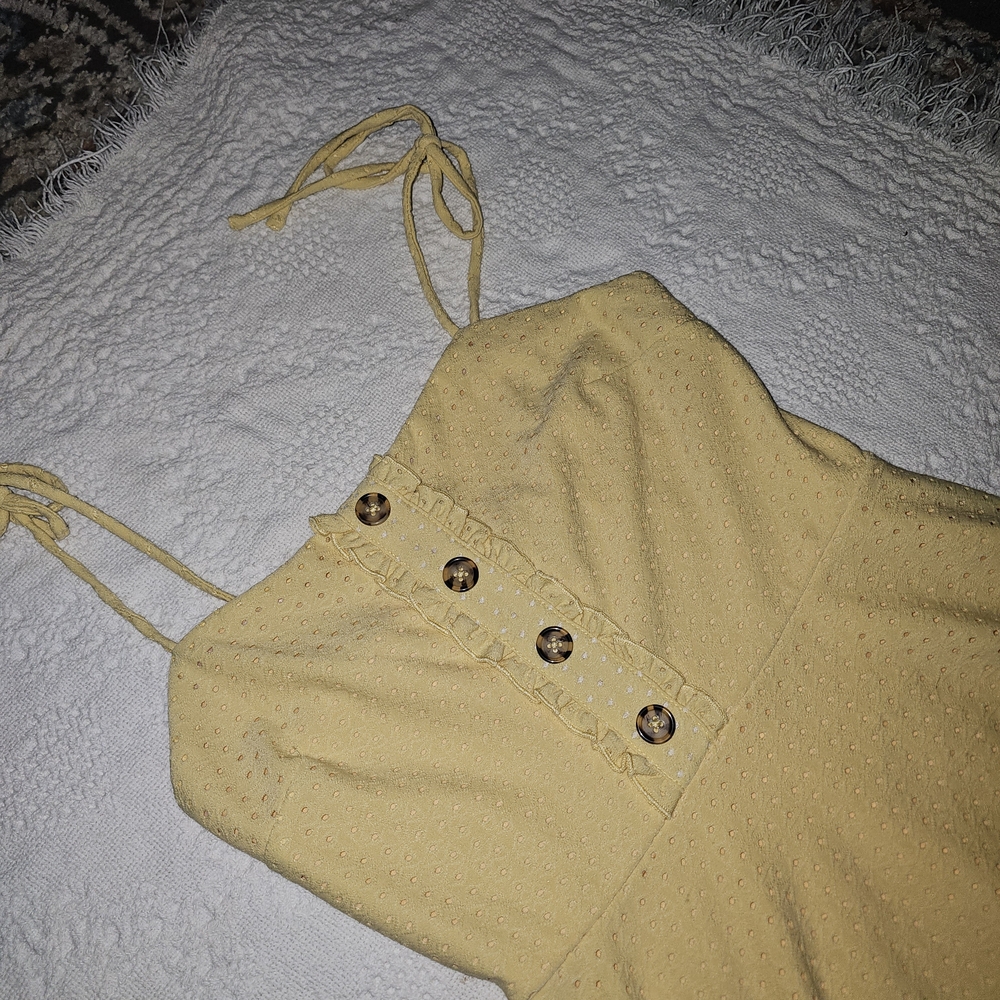 Speechless Sunny Yellow Eyelet Mini Dress - Picture 5 of 6
